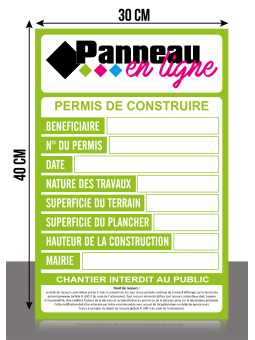 Panneau Chantier 40x30cm