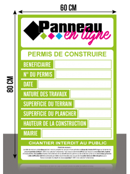 Panneau Chantier 60x80cm