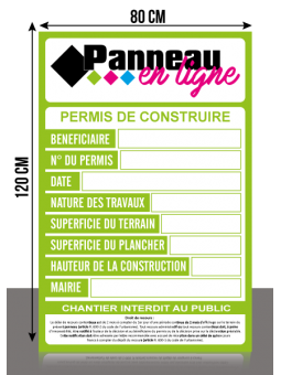 Panneau Chantier 80x120cm