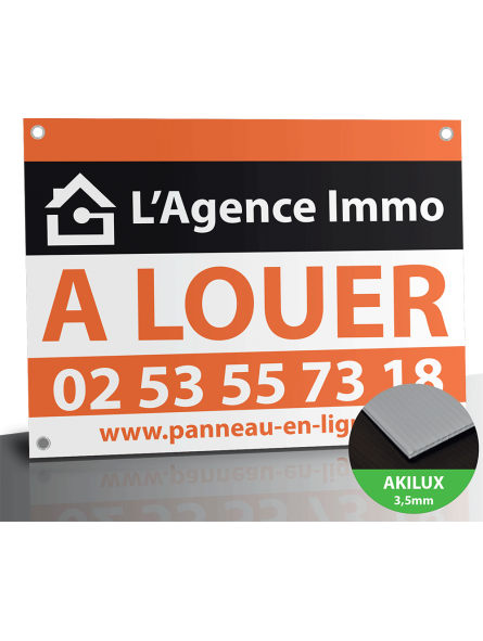 PANNEAU A VENDRE PERSONNALISABLE AKYLUX 3,5mm - 600x400mm (G1468